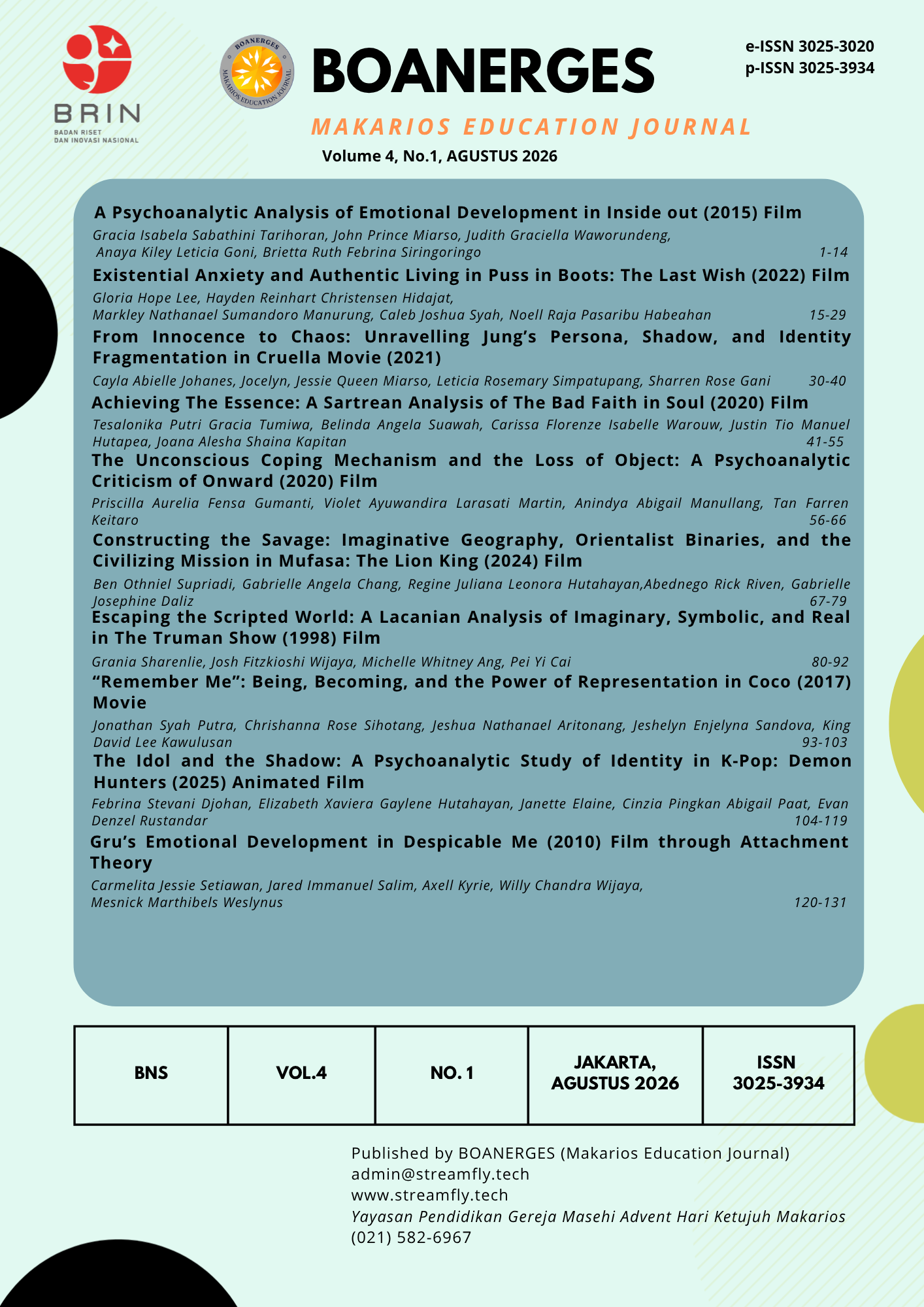 					View Vol. 4 No. 1 (2026): BOANERGES
				